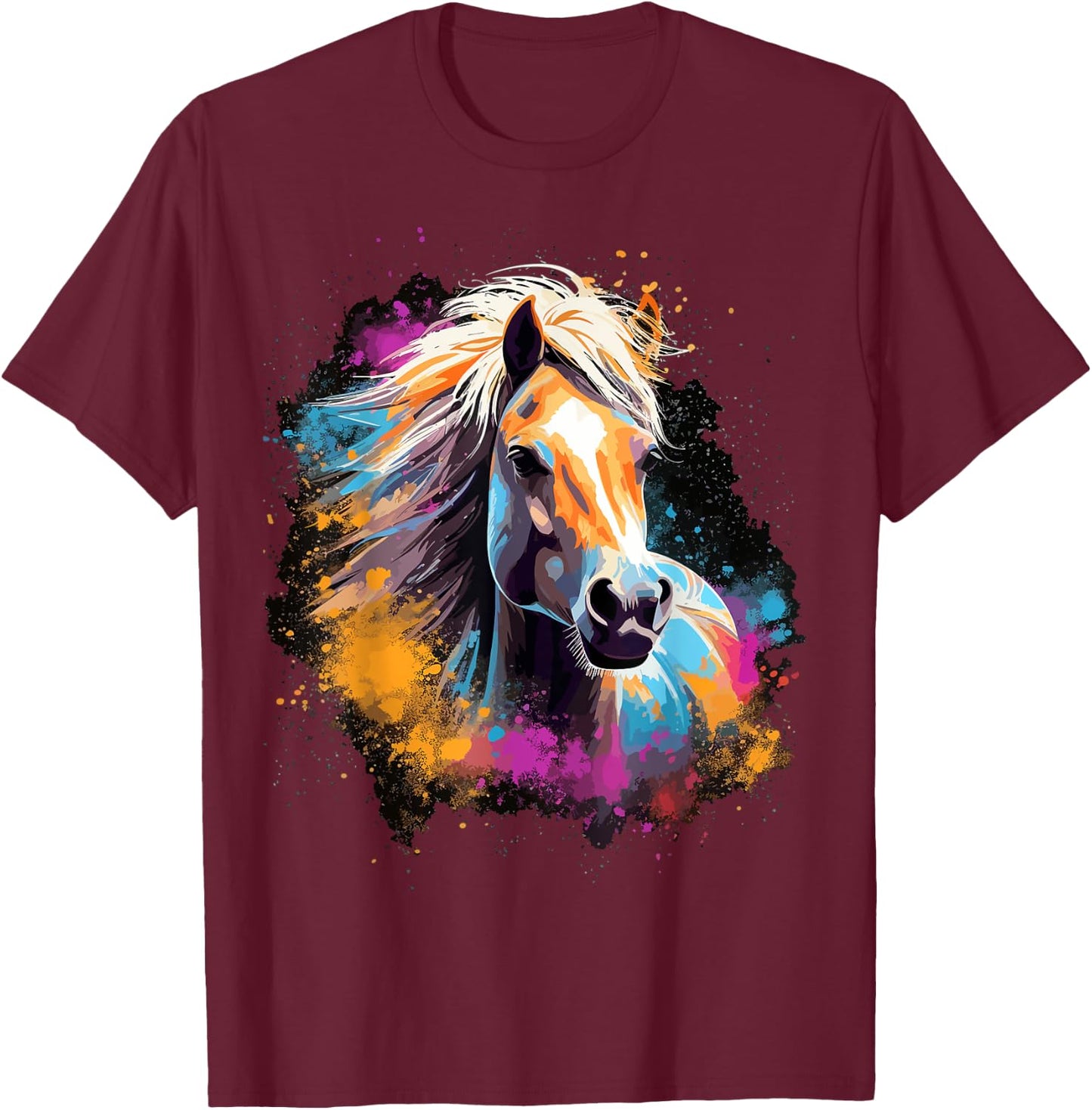 Haflinger Horse Riding Dressage Show Jumping Horse Stable T-Shirt - T-Shirt | Maroon