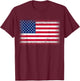 US Flag 4th of July USA Flag American Flag T-Shirt - T-Shirt | Maroon