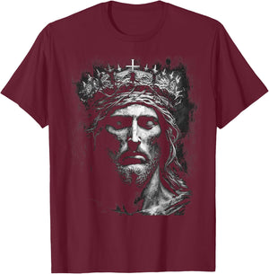 Jesus Christ King Of Kings Lord of Lords T-Shirt - T-Shirt | Maroon