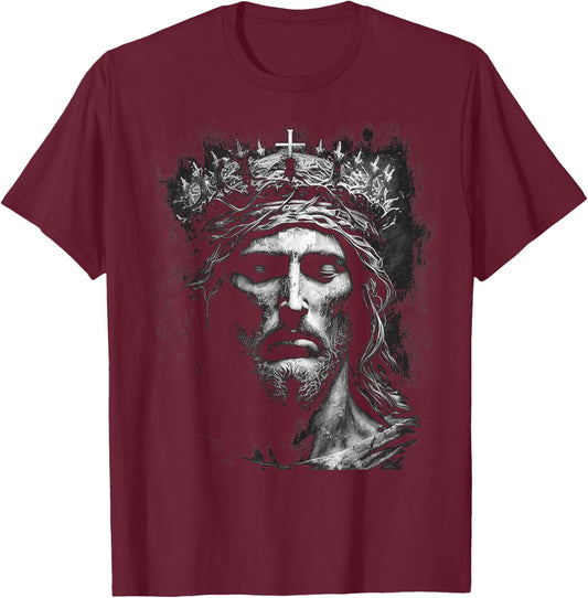 Jesus Christ King Of Kings Lord of Lords T-Shirt - T-Shirt | Maroon