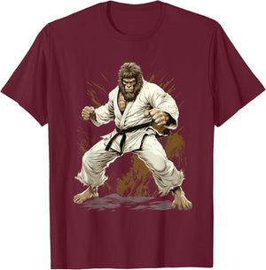 MMA Bigfoot Karate T-Shirt - T-Shirt | Maroon