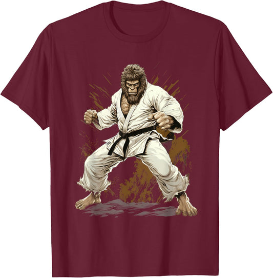 MMA Bigfoot Karate T-Shirt - T-Shirt | Maroon