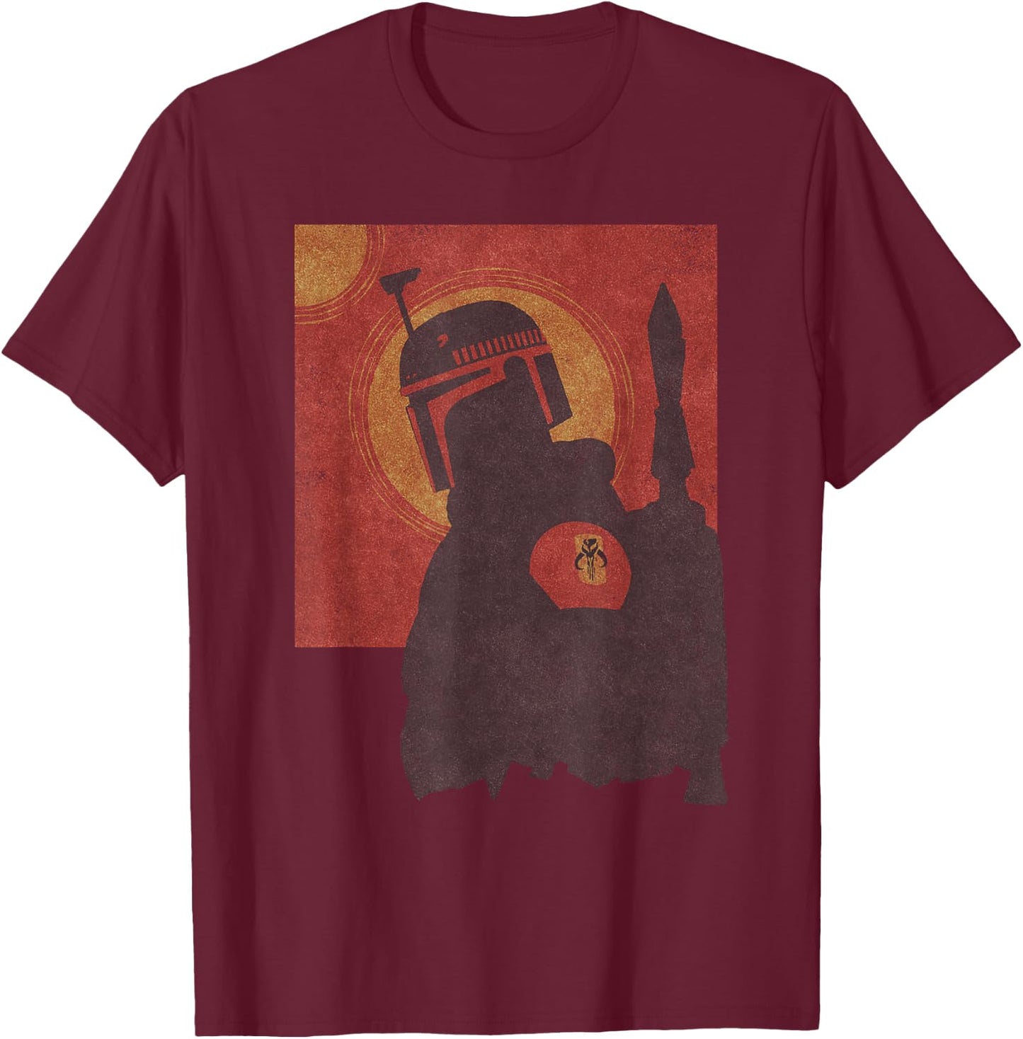 Star Wars The Book of Boba Fett Red Tatooine T-Shirt - T-Shirt | Maroon