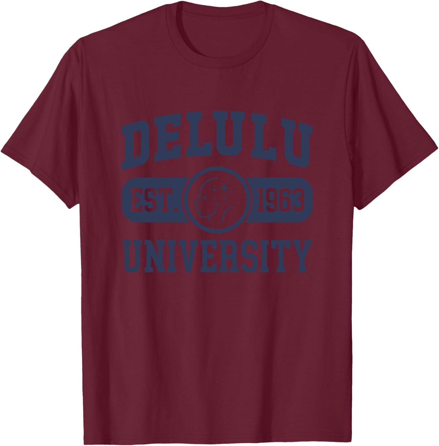 Delulu University T-Shirt - T-Shirt | Maroon