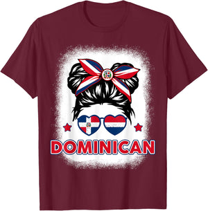 La Dominican Republica Hispanic Heritage Dominicana Kid Girl T-Shirt - T-Shirt | Maroon