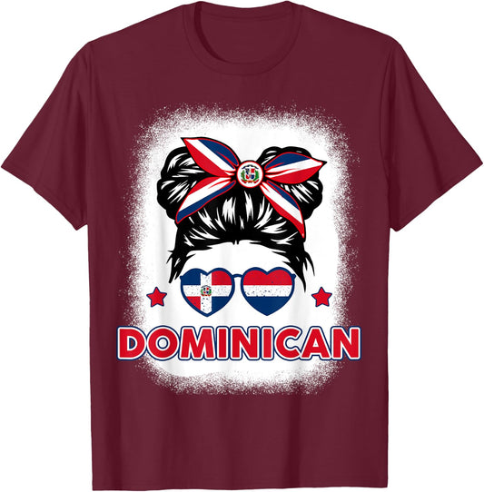 La Dominican Republica Hispanic Heritage Dominicana Kid Girl T-Shirt - T-Shirt | Maroon