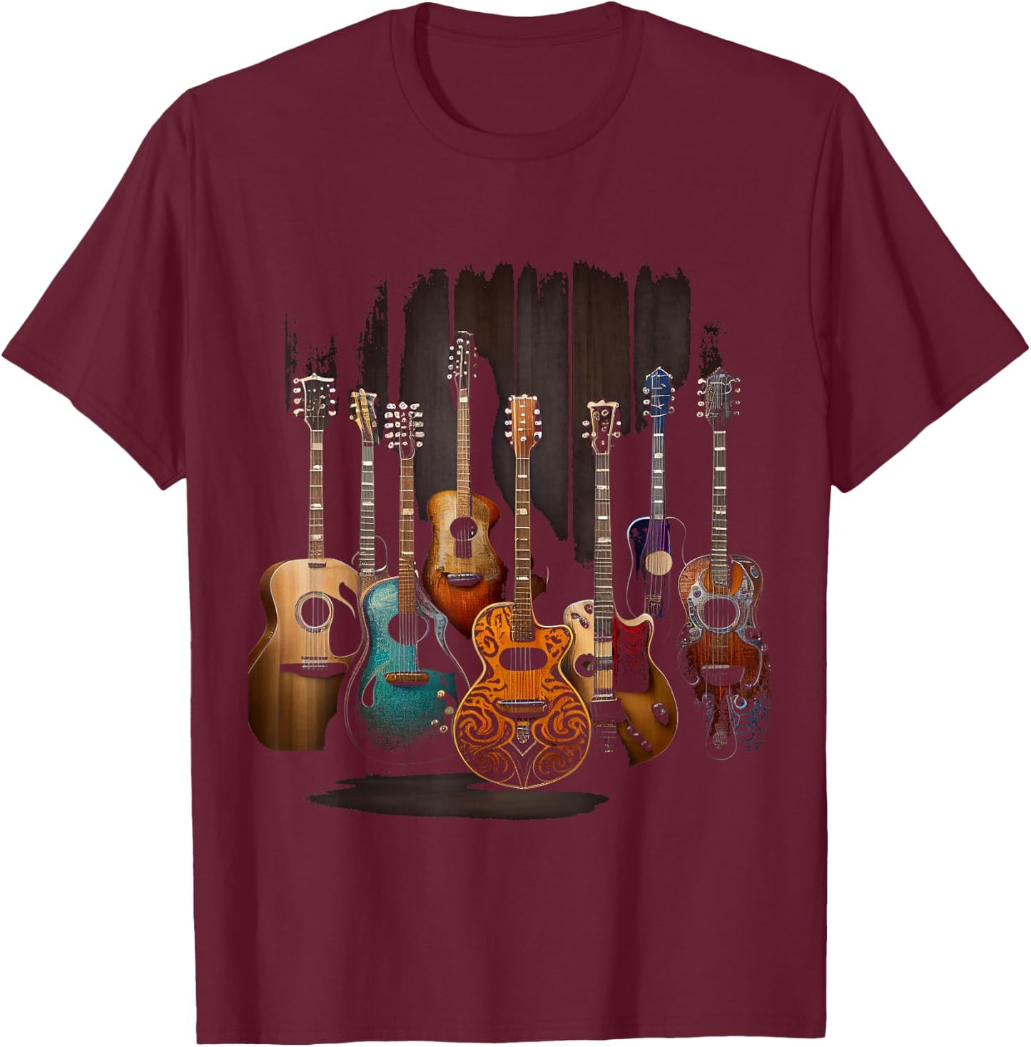 Guitar Musician Guitarist T-Shirt - T-Shirt | Maroon