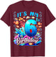 It's My 6th Birthday Boy Sea Fish Ocean Animals Aquarium T-Shirt - T-Shirt | Maroon