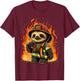Sloth Fireman on Firefighter Sloth T-Shirt - T-Shirt | Maroon