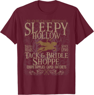 Sleepy Hollow Headless Horseman Funny Halloween T-Shirt - T-Shirt | Maroon