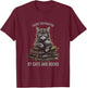 Easily Distracted by Cats and Books Book Reading Lovers T-Shirt - T-Shirt | Maroon