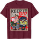 Mademark x SpongeBob SquarePants - SpongeBob and Patrick Keep it 100 Hip Hop Rap Graffiti Cool T-Shirt - T-Shirt | Maroon