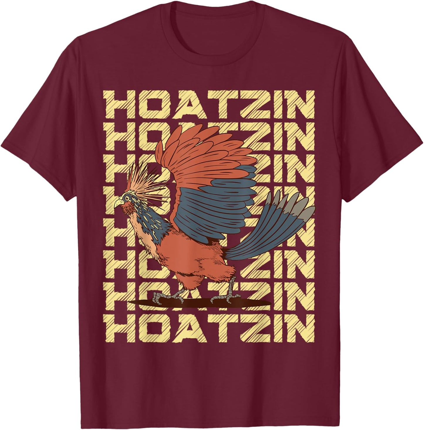 Hoatzin Bird T-Shirt - T-Shirt | Maroon