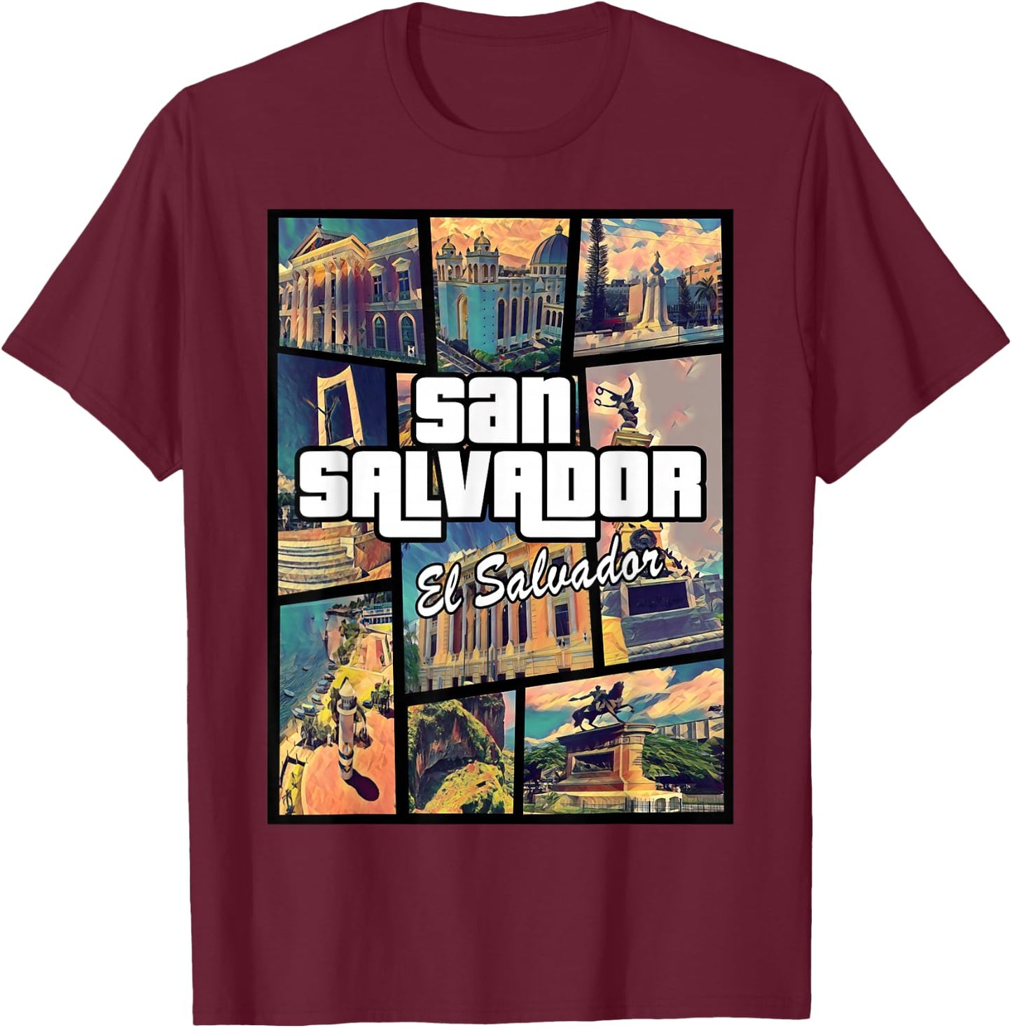 San Salvador El Salvador Capital Proud T-Shirt - T-Shirt | Maroon