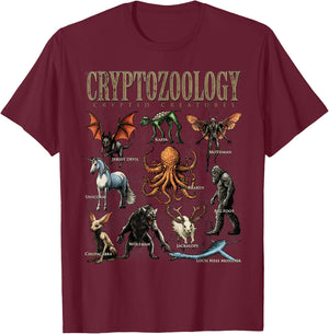 Cryptozoology Folklore Mythical Cryptid Creatures Monster T-Shirt - T-Shirt | Maroon