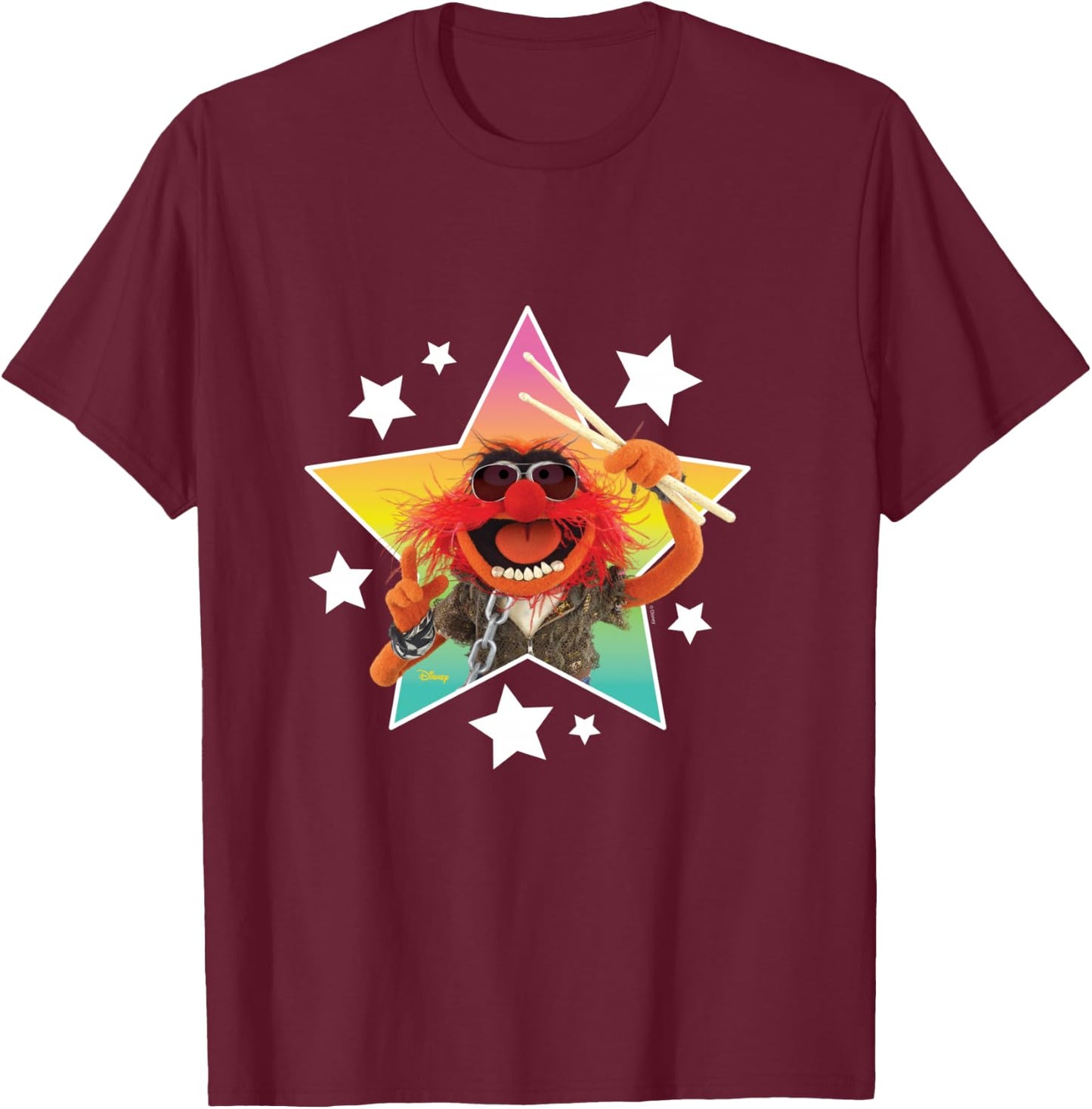 The Muppets - Animal & Stars T-Shirt - T-Shirt | Maroon