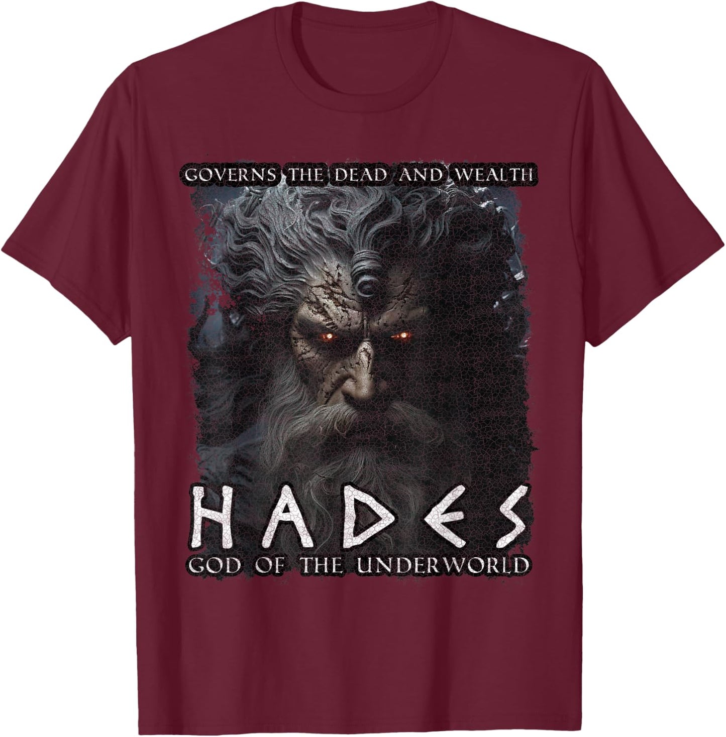 Greek Mythology God Hades T-Shirt - T-Shirt | Maroon