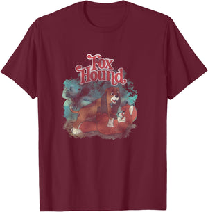 Disney The Fox and the Hound Vintage Classic Best Friends T-Shirt - T-Shirt | Maroon
