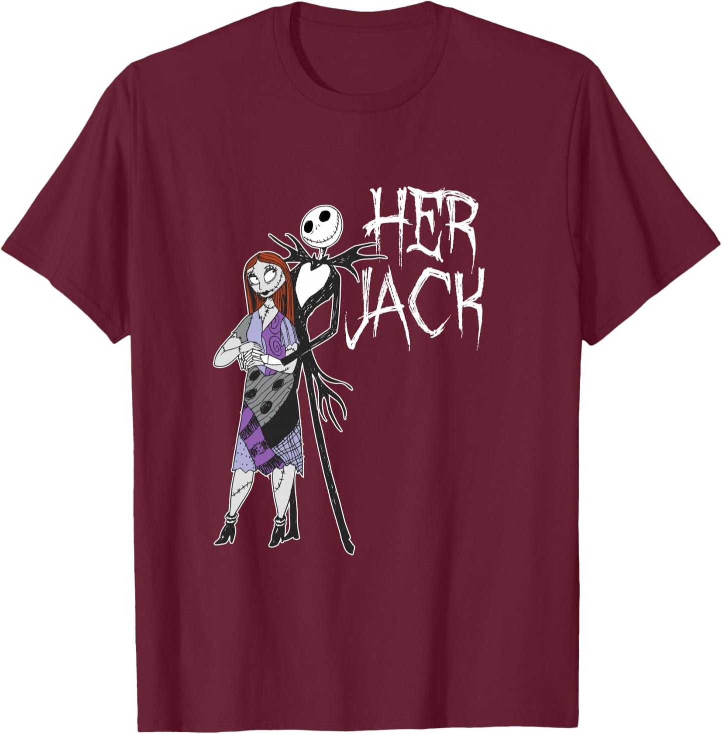 Disney The Nightmare Before Christmas Her Jack T-Shirt - T-Shirt | Maroon