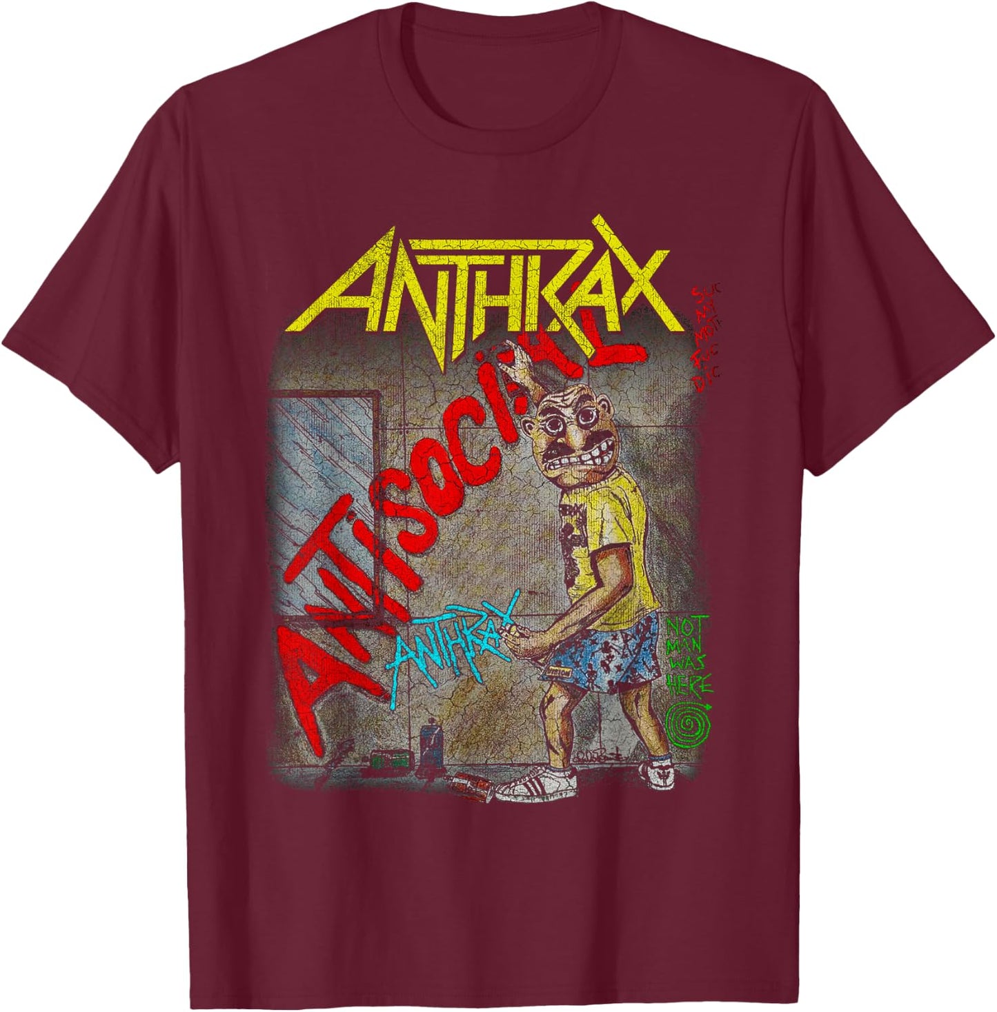 Anthrax – Antisocial T-Shirt - T-Shirt | Maroon