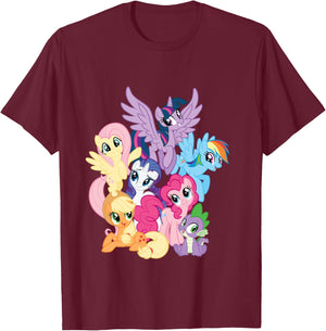 My Little Pony Squad Together T-Shirt - T-Shirt | Maroon