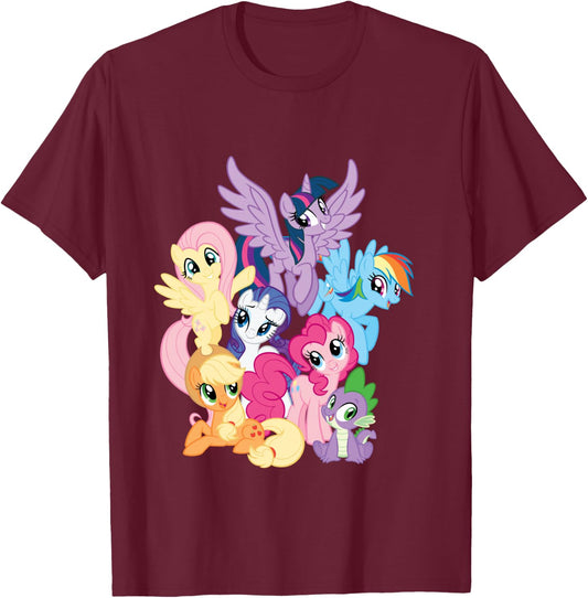 My Little Pony Squad Together T-Shirt - T-Shirt | Maroon
