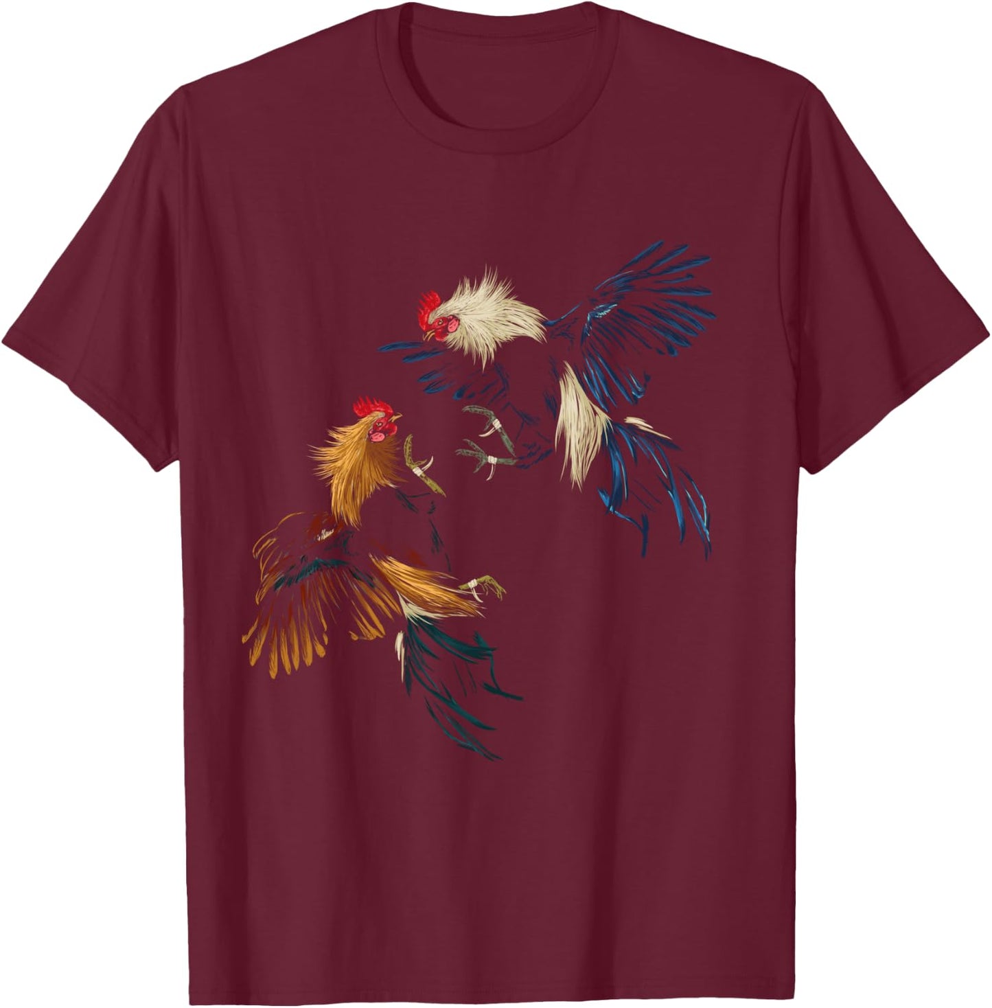 Peleas De Gallos Cockfighter Game Fowl Cockfighting Rooster T-Shirt - T-Shirt | Maroon
