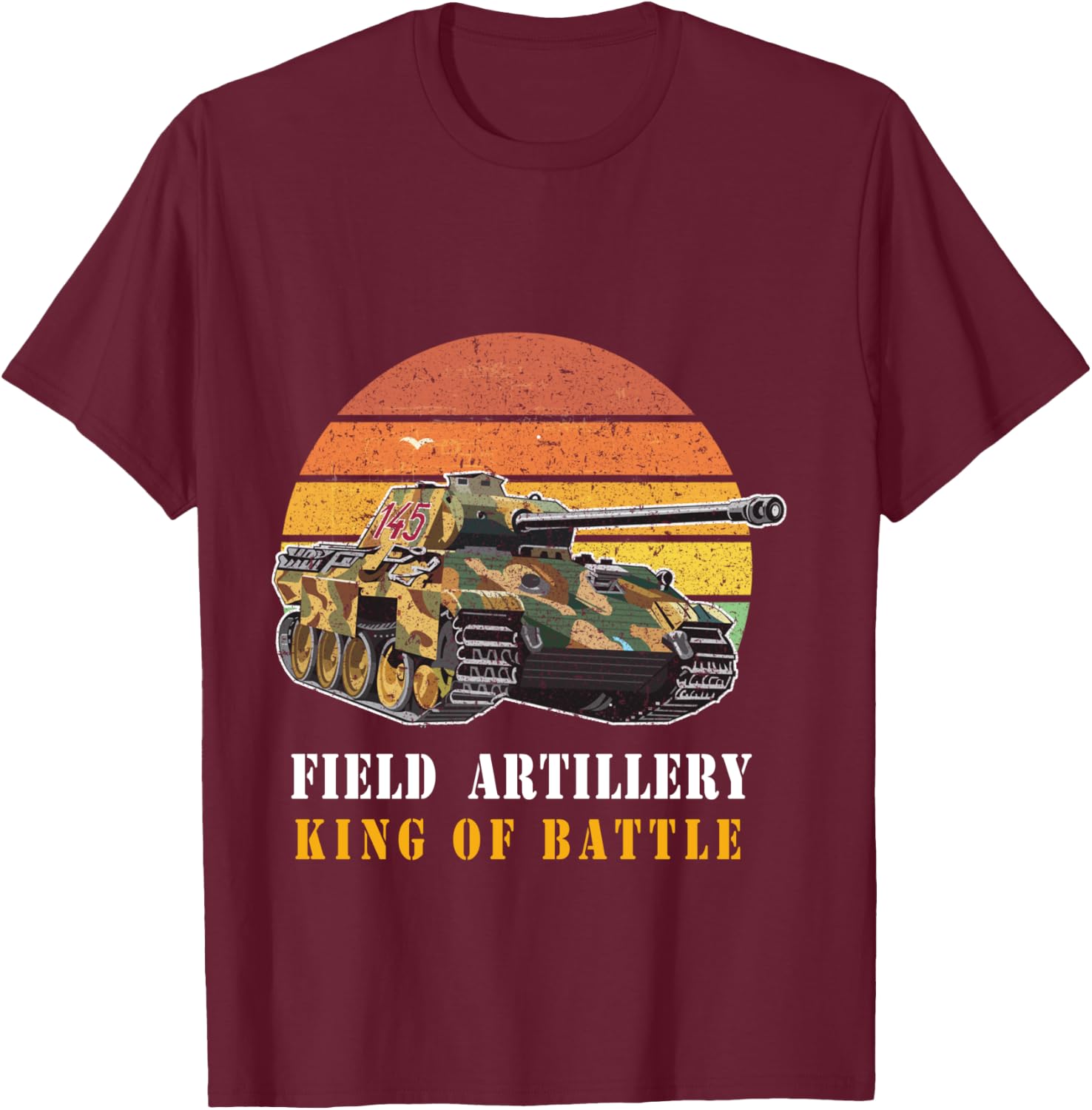 US Army Field Artillery shirt - Artillery king of battle T-Shirt - T-Shirt | Maroon