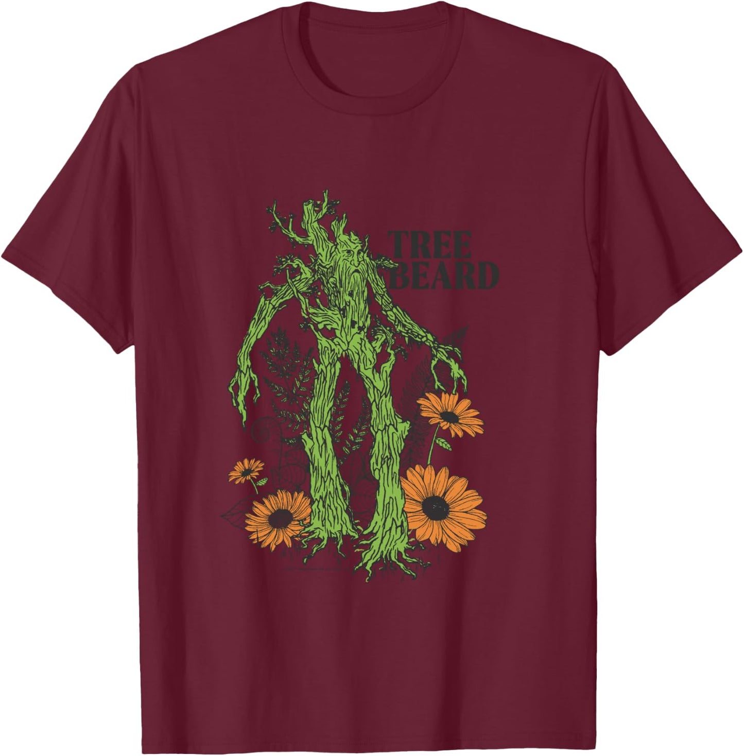 The Lord of the Rings: The Two Towers Tree Beard Nature T-Shirt - T-Shirt | Maroon