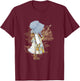 Holly Hobbie County Girl Holding Flowers Sweet Vintage T-Shirt - T-Shirt | Maroon