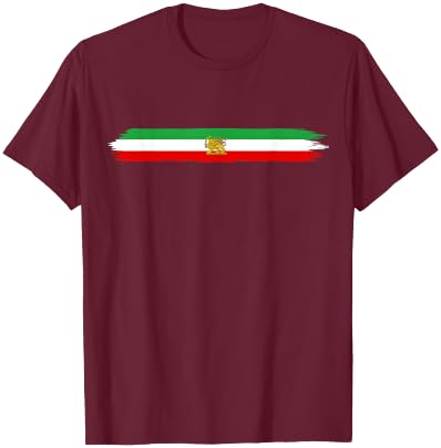 Iran and Iranian Flag Lion Persian T-Shirt - T-Shirt | Maroon