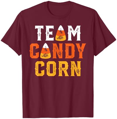 Funny Retro Team Candy Corn Halloween T-Shirt - T-Shirt | Maroon