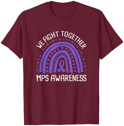 We Fight Together MPS Awareness T-Shirt - T-Shirt | Maroon