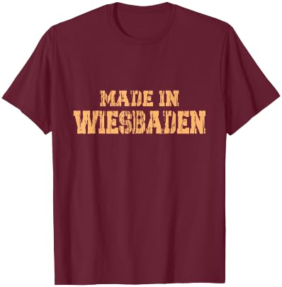 Born In Wiesaden, Retro City Wiesbaden T-Shirt - T-Shirt | Maroon