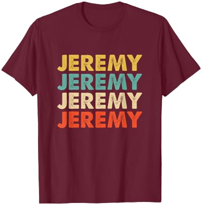 Jeremy Name T-Shirt - T-Shirt | Maroon