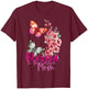 Blessed To Be Called Mom Mother's Day 2024 Butterfly Mom Day T-Shirt - T-Shirt | Maroon