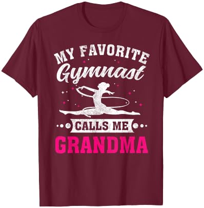 My Favorite Gymnast Calls Me Grandma Mother's Day T-Shirt - T-Shirt | Maroon