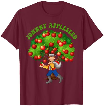 Johnny Appleseed Apple Day Sept 26 Celebrate Legends T-Shirt - T-Shirt | Maroon