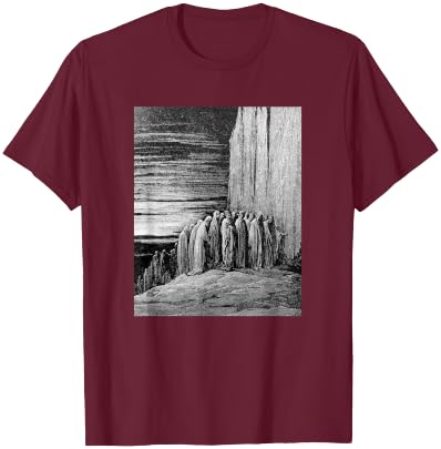Gustave Doré - Purgatorio, The Crowd of Lazy #2 - Dante T-Shirt - T-Shirt | Maroon