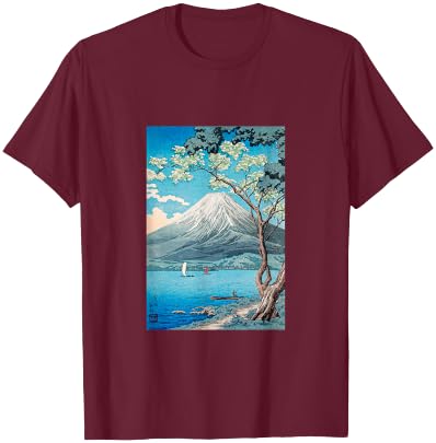 Ukiyo-e , Mt. Fuji, Nihonga, Print, Masterpiece, Art, Painting, Men's, Women's, Interesting Clothes, Fine Arts, Gift, Funny T-Shirt - T-Shirt | Maroon
