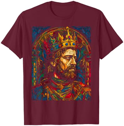 Arthurian Mythology King Arthur T-Shirt - T-Shirt | Maroon