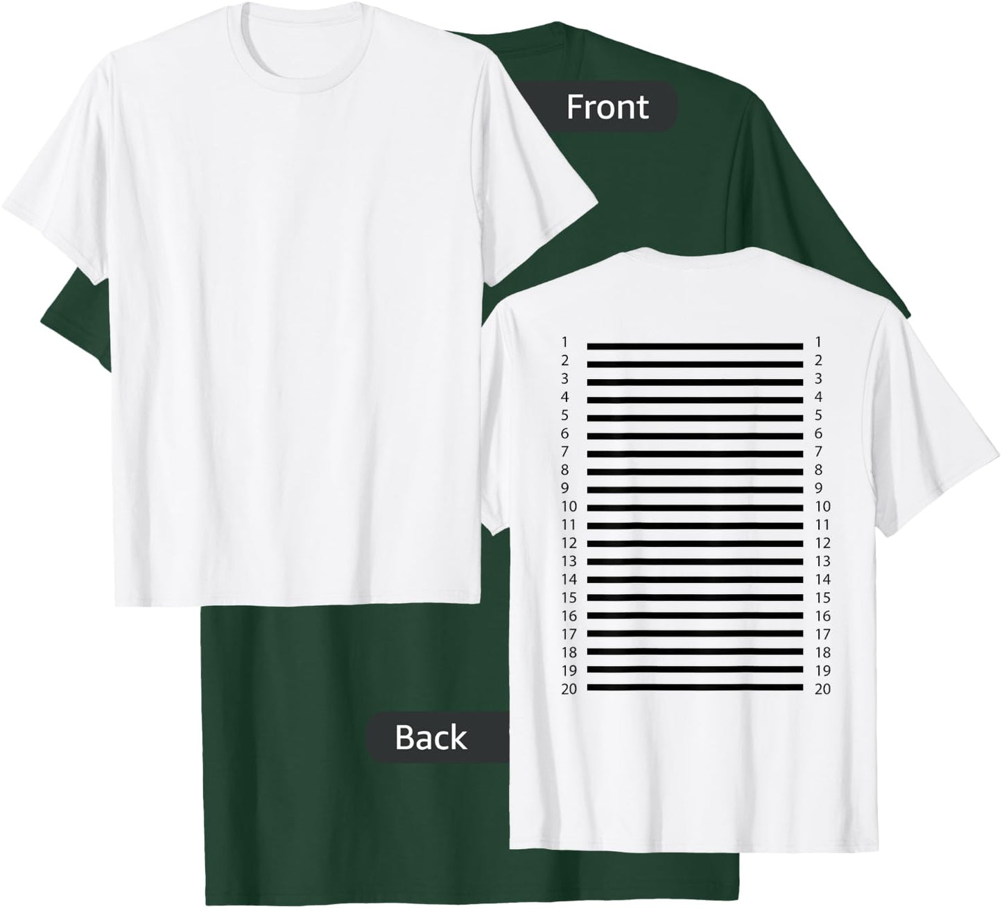 Track Your Long Hair - Length Check on The Back of The Small T-Shirt - T-Shirt | Forest