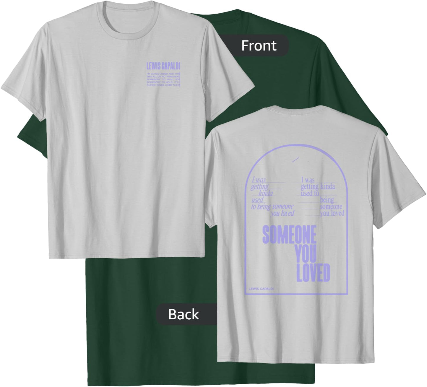 Lewis Capaldi – Slogan Arch On Color T-Shirt - T-Shirt | Forest