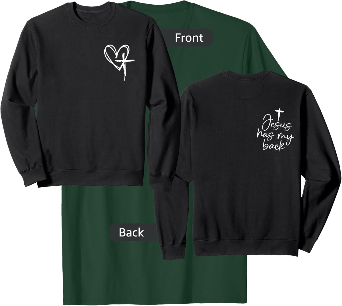 Jesus Has My Back T-Shirt - T-Shirt | Forest