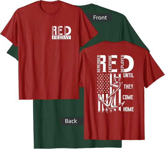 On Fridays We Wear Red Soldiers Veterans Day and Friday RED T-Shirt - T-Shirt | Forest