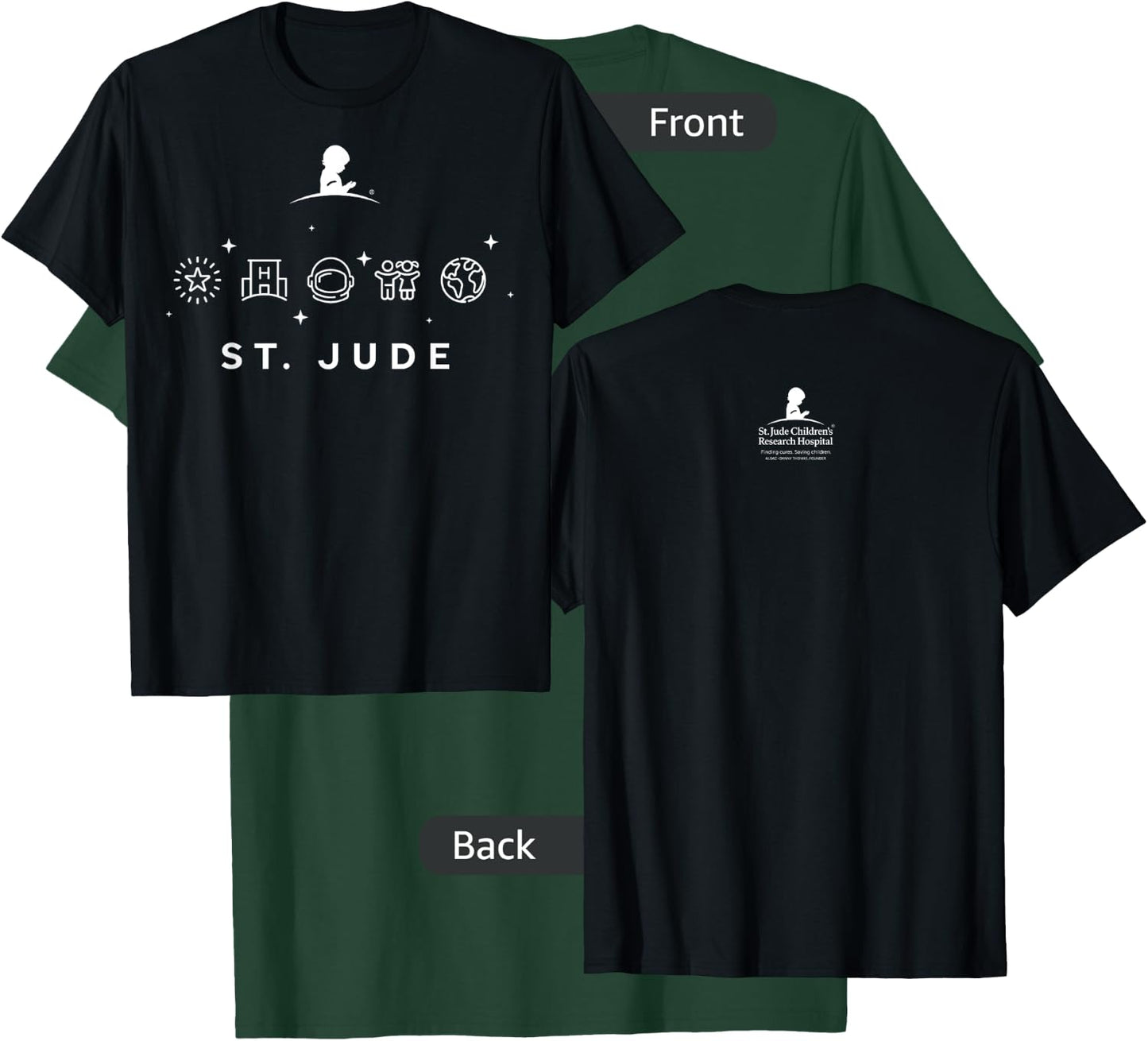 St. Jude Children's Research Hospital Space Icons T-Shirt - T-Shirt | Forest