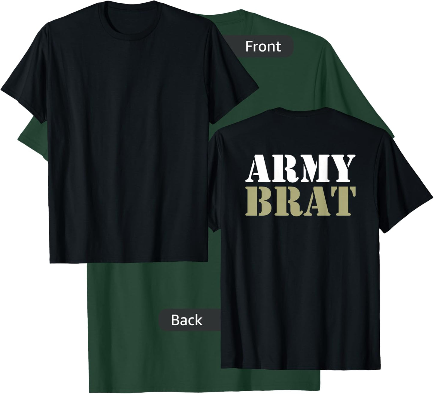 Backprint Army Brat T-Shirt - T-Shirt | Forest