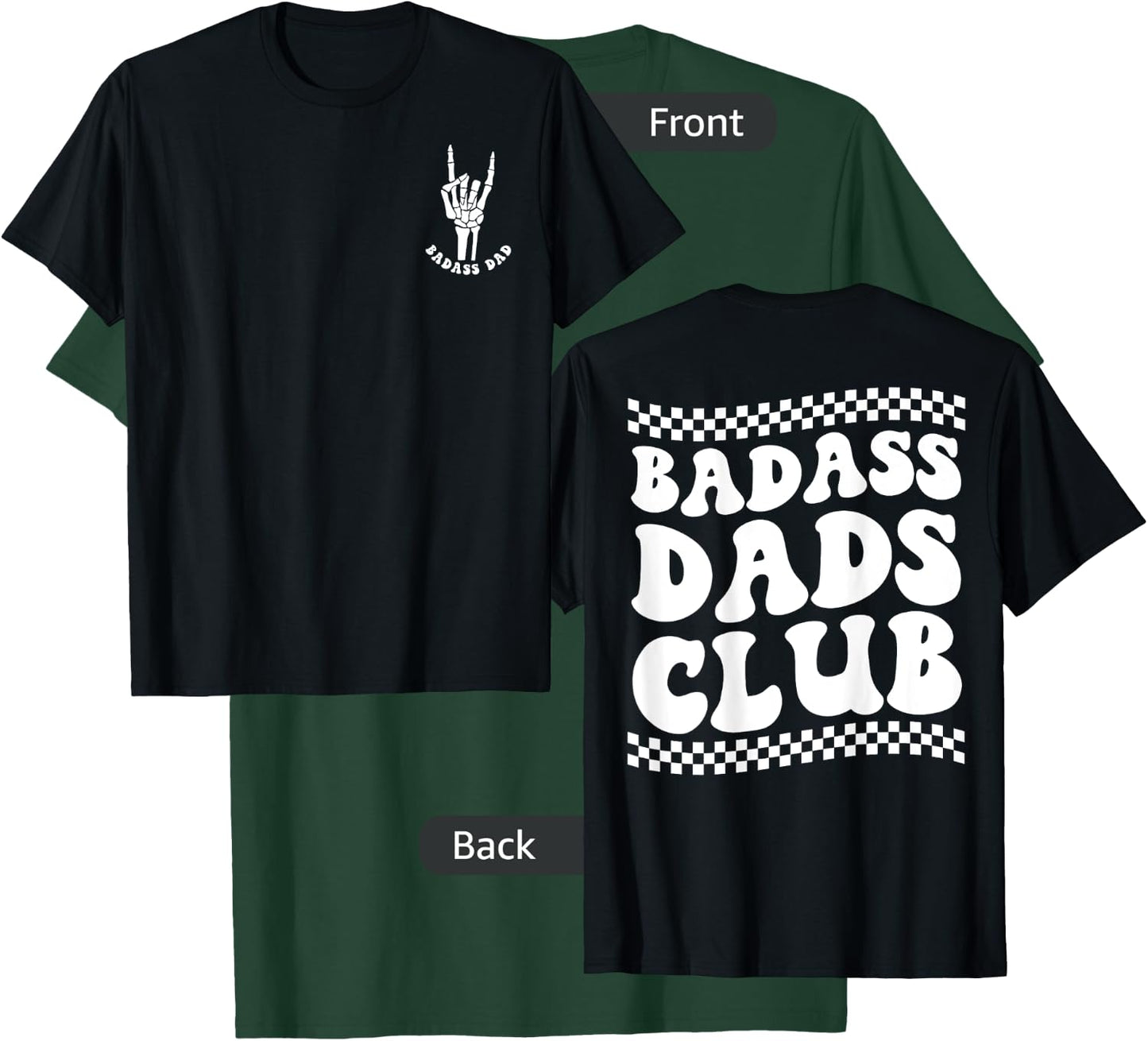 Father's Day Badass Dads Club, Funny Badass Daddy T-Shirt - T-Shirt | Forest