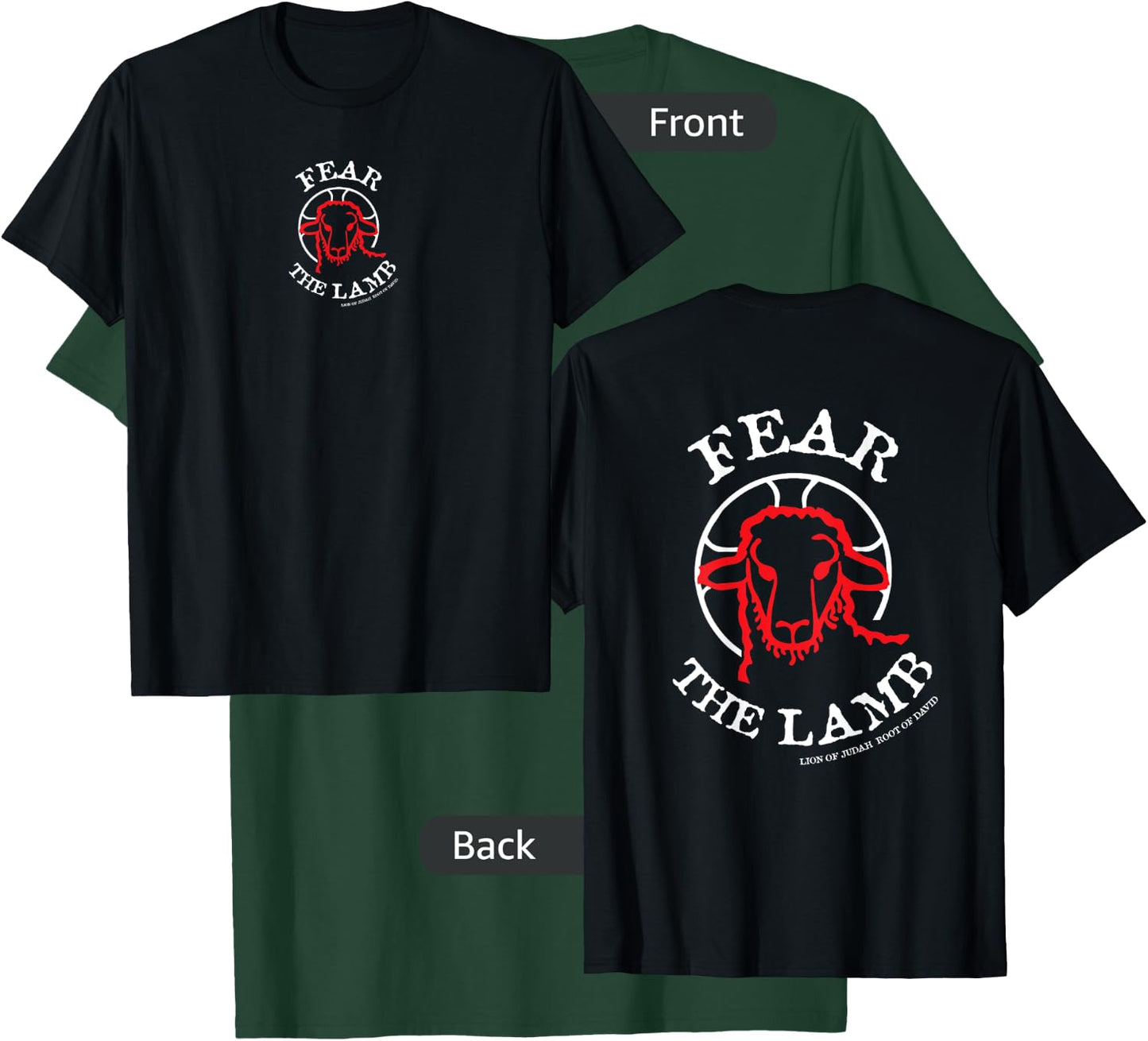 FirefromHeaven Fear the LAMB OF GOD KING Jesus Christ Christian Revelation T-Shirt - T-Shirt | Forest