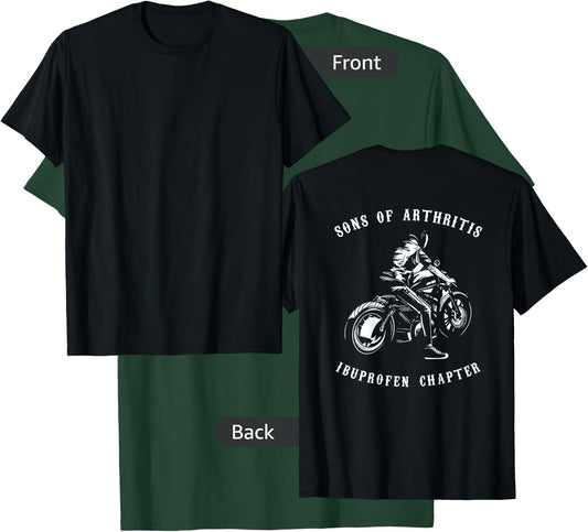 Sons With Arthritis Ibuprofen Chapter Biker Motorcyclist T-Shirt - T-Shirt | Forest